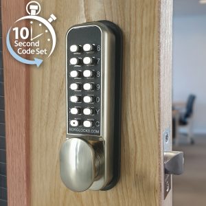 BL2201 ECP - Tubular latch, inside paddle handle with holdback & ECP coding chamber