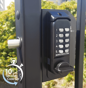BL3030 keyless coded gate lock for metal gates from Borg Locks US