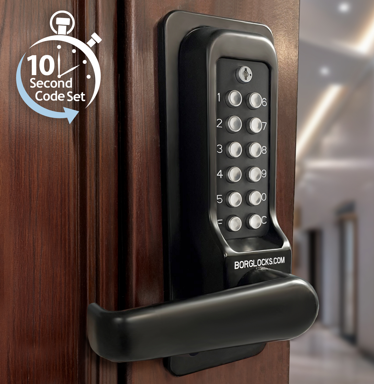 BL7071 ECP Back to back heavy duty lever turn keypad & tubular latch