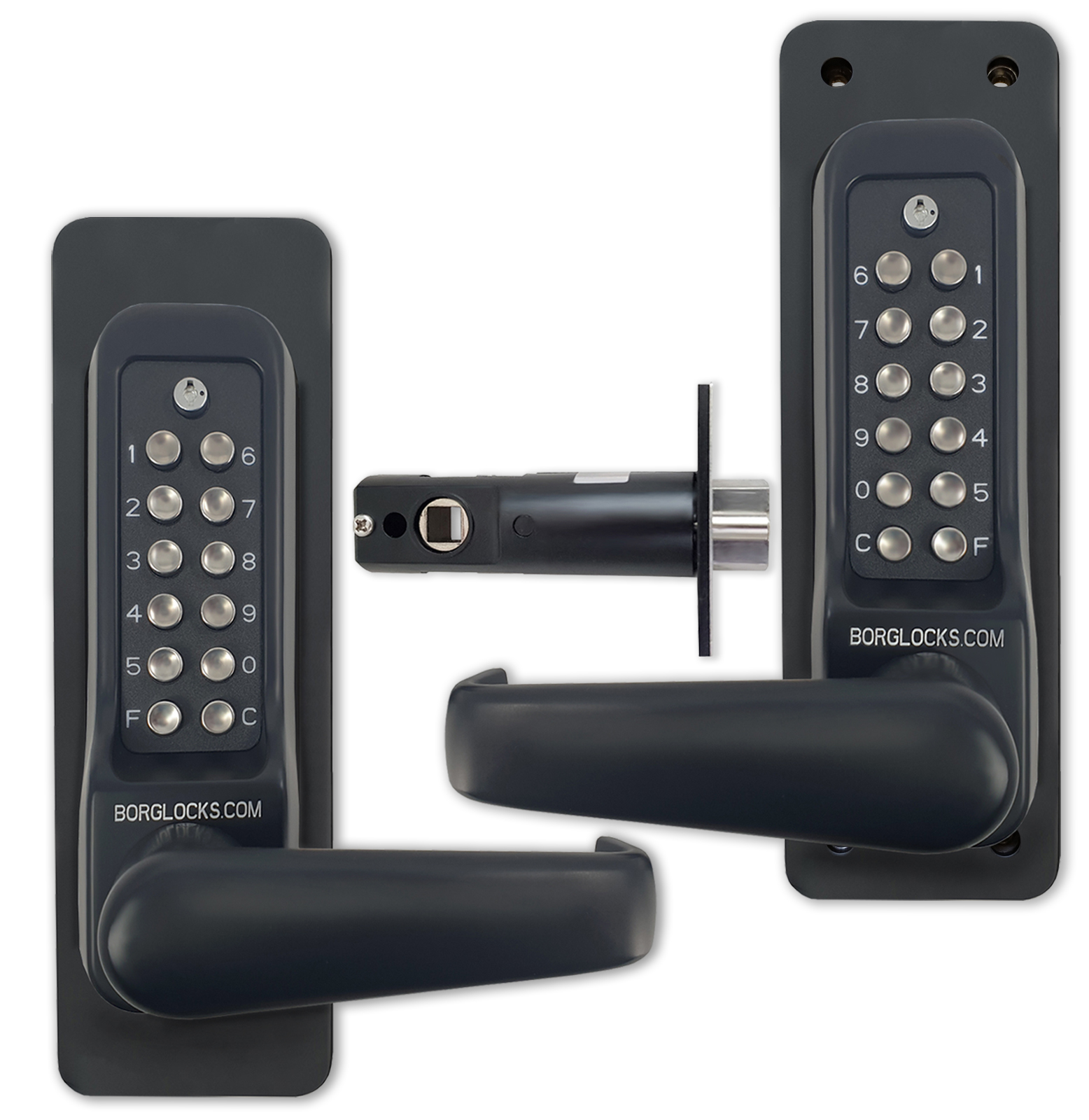 BL7071 ECP Back to back heavy duty lever turn keypad & tubular latch - Image 2